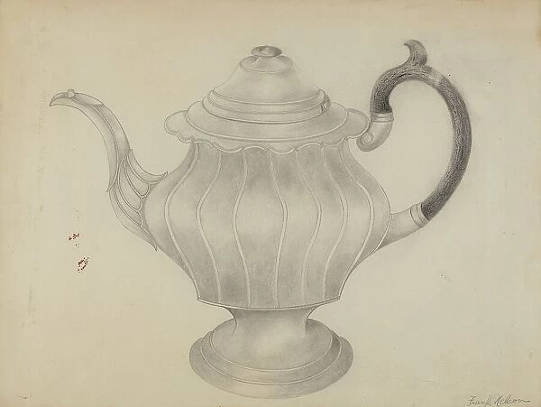Pewter Teapot, 1935 / 1942. Creator: Frank Nelson