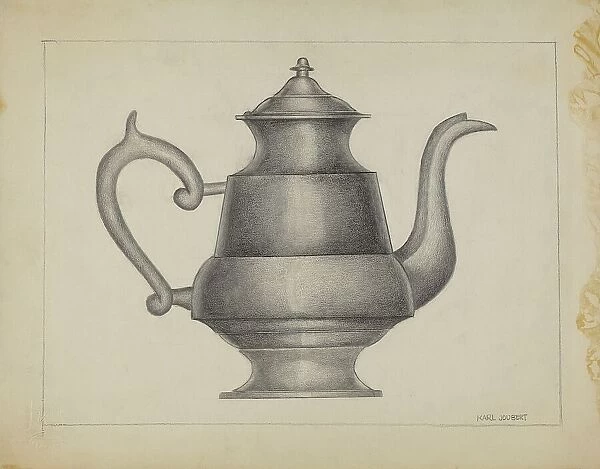Pewter Teapot, 1935 / 1942. Creator: Karl Joubert