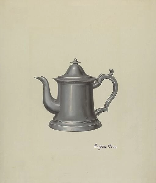 Pewter Teapot, c. 1937. Creator: Eugene Croe