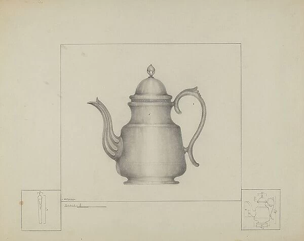 Pewter Teapot, c. 1937. Creator: Henry Meyers