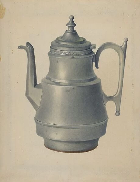 Pewter Teapot, c. 1937. Creator: Merkley, Arthur G