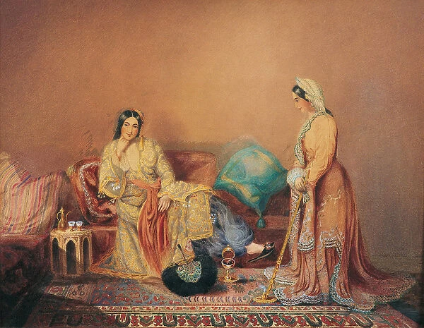 Phanariot Greek Ladies, Mid of the 19th cen Artist: Riviere, Daniel Valentine (1780-1854)
