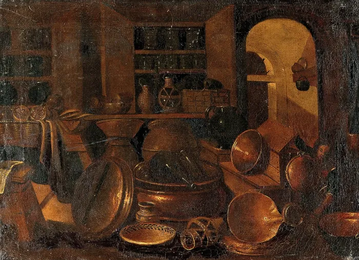 Framed Print : Pharmaceutical vessels. Creator: Giovan Domenico Valentino Framed Print : Pharmaceutical vessels. Creator: Giovan Domenico Valentino