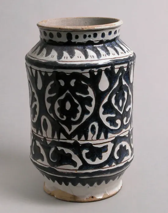 Framed Print : Pharmacy Jar, Italian, early 1400s. Creator: Unknown Framed Print : Pharmacy Jar, Italian, early 1400s. Creator: Unknown