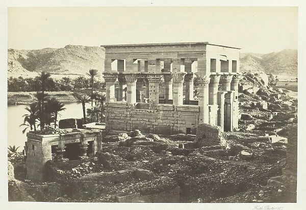 Pharoahs Bed, Philae, from the Great Temple, 1857. Creator: Francis Frith