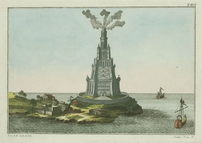 Framed Print : Pharos of Alexandria, 1801. Creator: Fischer von Erlach, Joseph Emanuel (1693-1742)