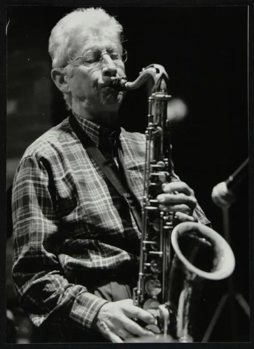 Framed Print : Phil Day playing tenor saxophone at The Fairway, Welwyn Garden City, Hertfordshire, 19 October 2003 Framed Print : Phil Day playing tenor saxophone at The Fairway, Welwyn Garden City, Hertfordshire, 19 October 2003