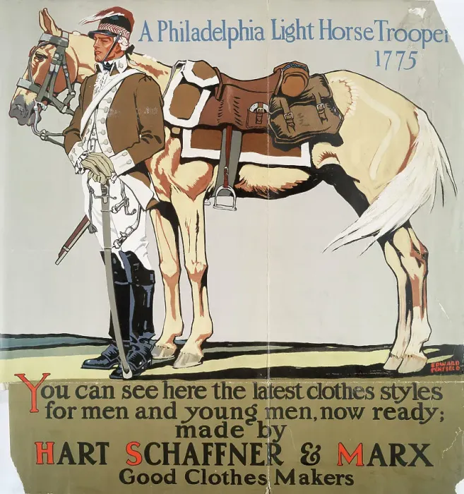 Framed Print : A Philadelphia light horse trooper, 1775, c1890 - 1907. Creator: Edward Penfield Framed Print : A Philadelphia light horse trooper, 1775, c1890 - 1907. Creator: Edward Penfield