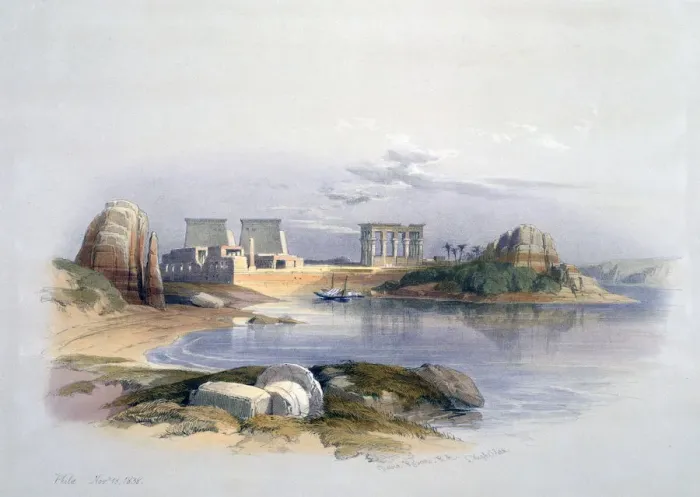 Framed Print : Philae, 1838. Artist: David Roberts Framed Print : Philae, 1838. Artist: David Roberts