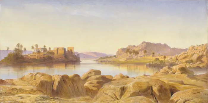Framed Print : Philae, Egypt, 1863. Creator: Edward Lear Framed Print : Philae, Egypt, 1863. Creator: Edward Lear
