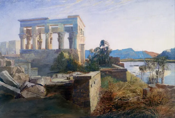 Framed Print : Philae, Egypt, 19th century. Artist: Robert Dighton Framed Print : Philae, Egypt, 19th century. Artist: Robert Dighton