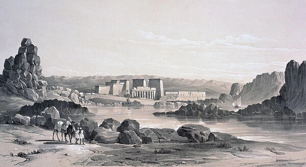 Philae, Looking South, Egypt, 1843. Artist: George Moore