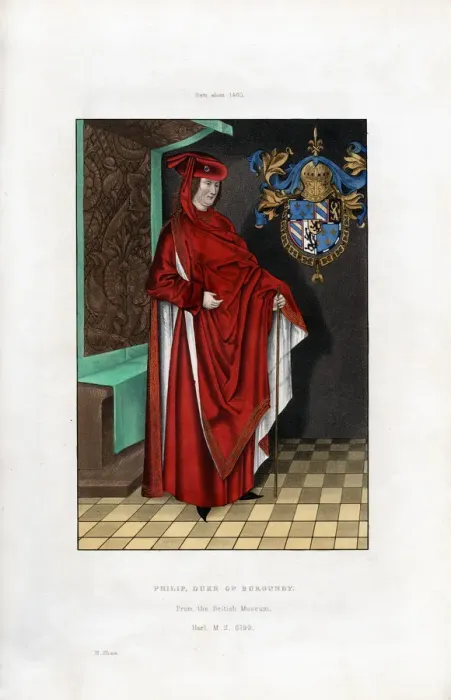 Framed Print : Philip, Duke of Burgundy, c1460, (1843). Artist: Henry Shaw Framed Print : Philip, Duke of Burgundy, c1460, (1843). Artist: Henry Shaw
