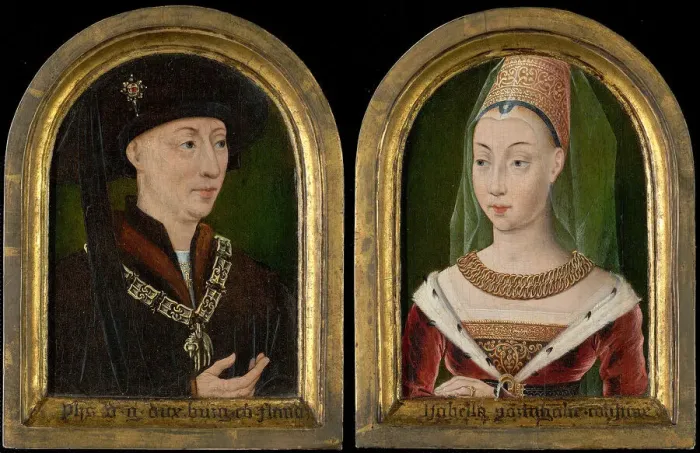 Framed Print : Philip the Good, Duke of Burgundy; Isabelle of Bourbon (?), c. 1520 / 30. Creator: Unknown Framed Print : Philip the Good, Duke of Burgundy; Isabelle of Bourbon (?), c. 1520 / 30. Creator: Unknown