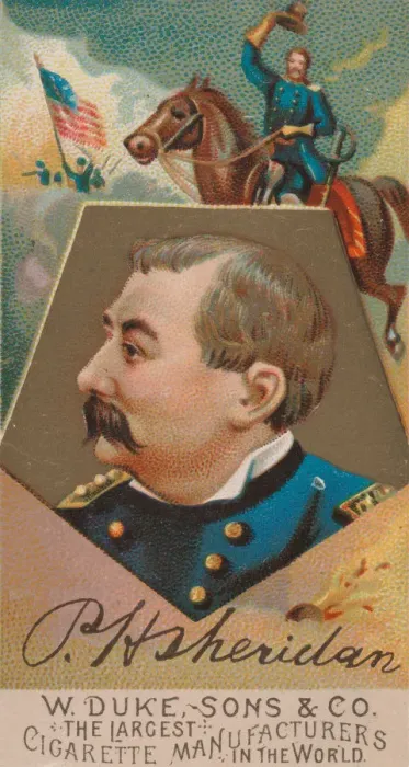 Framed Print : Philip H. Sheridan, from the series Great Americans (N76) for Duke brand cigarettes, 1888 Framed Print : Philip H. Sheridan, from the series Great Americans (N76) for Duke brand cigarettes, 1888