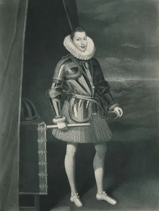 Framed Print : Philip III in armoir, 1605, (1904). Artist: Juan Pantoja de la Cruz Framed Print : Philip III in armoir, 1605, (1904). Artist: Juan Pantoja de la Cruz
