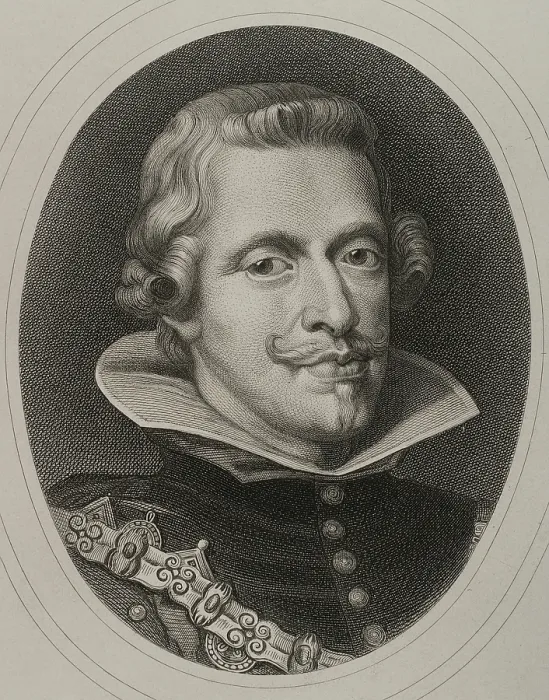 Framed Print : Philip IV, (1605-1665). King of Spain (1621-1665), 1879. Creators: Magin Pujadas, Alphonse Charles Masson Framed Print : Philip IV, (1605-1665). King of Spain (1621-1665), 1879. Creators: Magin Pujadas, Alphonse Charles Masson