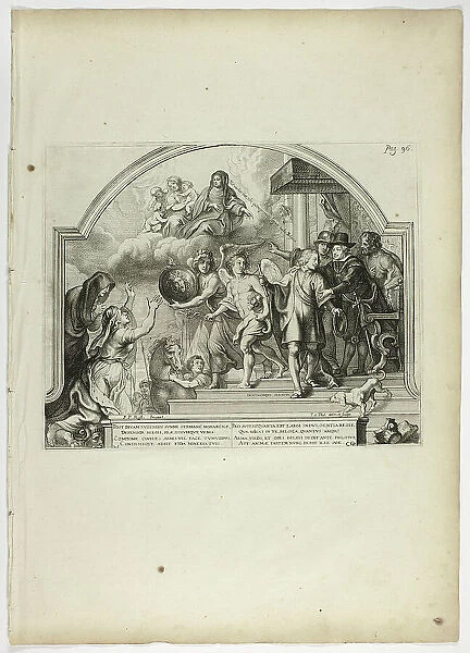 Philip IV Appointing Prince Ferdinand Governor of the Netherlands, plate 25 from Casperius... 1642. Creator: Theodoor van Thulden