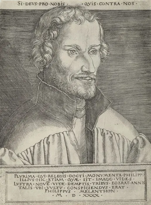 Framed Print : Philip Melanchthon, 1540. Creator: Heinrich Aldegrever Framed Print : Philip Melanchthon, 1540. Creator: Heinrich Aldegrever
