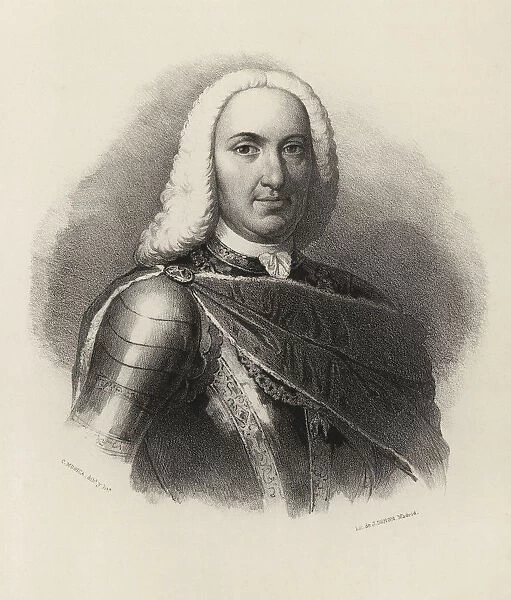 Philip V (1683-1746), called the Animoso, King of Spain from 1700-1746, engraving 1870