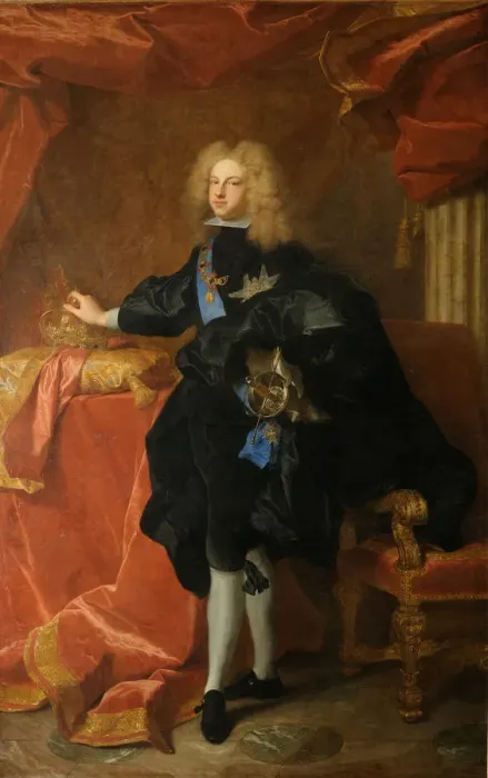 Framed Print : Philip V, King of Spain (1683-1746), 1701. Artist: Rigaud, Hyacinthe Francois Honore (1659-1743)