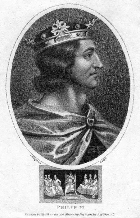Framed Print : Philip VI of France, (1801). Artist: J Chapman Framed Print : Philip VI of France, (1801). Artist: J Chapman