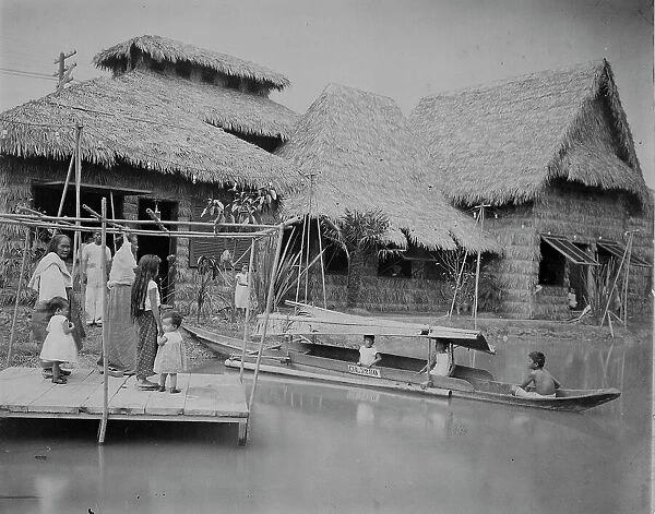 Philipine i.e. Philippine village, Pan-American Exposition, Buffalo, New York, 1901. Creator: Frances Benjamin Johnston
