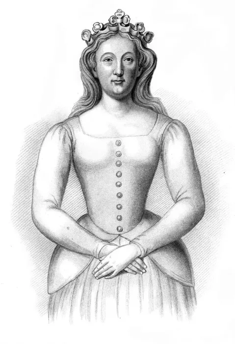 Framed Print : Philippa of Hainault, (1851). Artist: Henry Colburn Framed Print : Philippa of Hainault, (1851). Artist: Henry Colburn