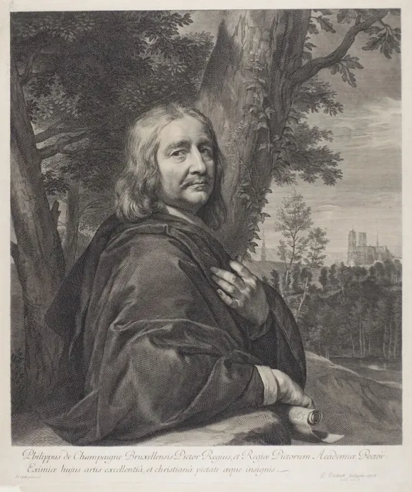 Framed Print : Philippe de Champaigne, 1676. Creator: Gerard Edelinck Framed Print : Philippe de Champaigne, 1676. Creator: Gerard Edelinck