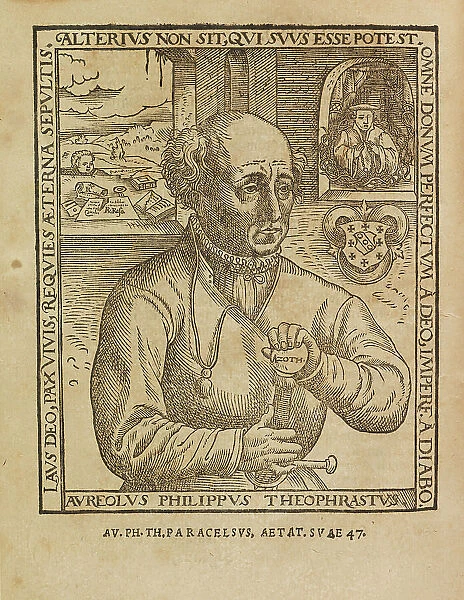 Philippus Theophrastus Aureolus Bombastus von Hohenheim (Paracelsus), 1567. Creator: Hirschvogel, Augustin (1503-1553)
