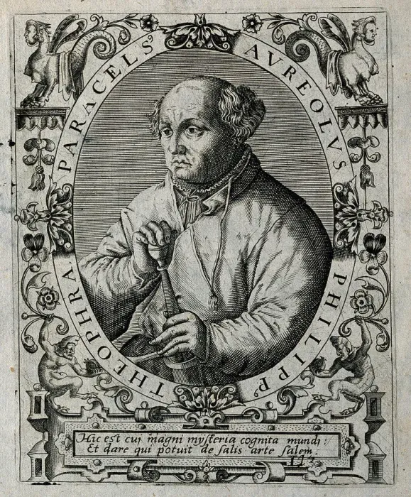 Framed Print : Philippus Theophrastus Aureolus Bombastus von Hohenheim (Paracelsus), 1645. Creator: Bry Framed Print : Philippus Theophrastus Aureolus Bombastus von Hohenheim (Paracelsus), 1645. Creator: Bry