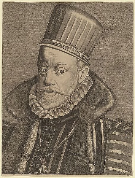 Phillip II of Spain, possibly 1585. Creator: Hieronymous Wierix