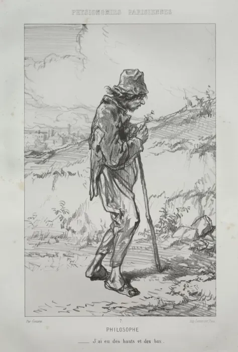 Framed Print : Philosophe. Creator: Paul Gavarni (French, 1804-1866) Framed Print : Philosophe. Creator: Paul Gavarni (French, 1804-1866)