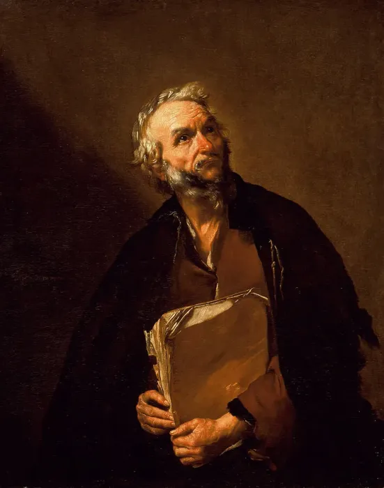 Framed Print : A Philosopher, 1637. Creator: Jusepe de Ribera Framed Print : A Philosopher, 1637. Creator: Jusepe de Ribera