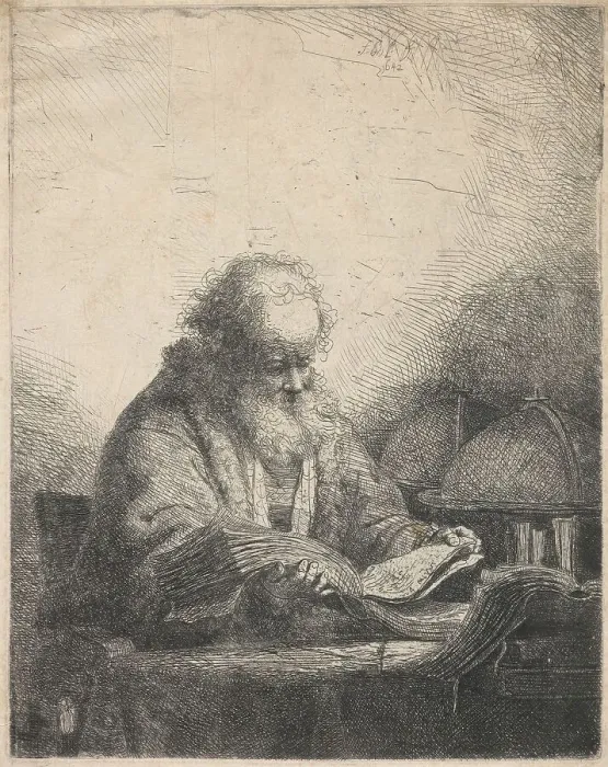 Framed Print : The philosopher, 1642. Creator: Ferdinand Bol Framed Print : The philosopher, 1642. Creator: Ferdinand Bol