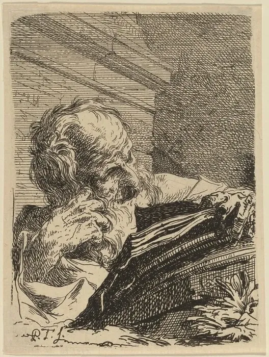 Framed Print : A Philosopher, 1720s. Creator: Paul Troger Framed Print : A Philosopher, 1720s. Creator: Paul Troger
