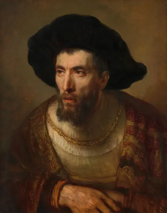 Framed Print : The Philosopher, c. 1653. Creators: Rembrandt Workshop, Willem Drost