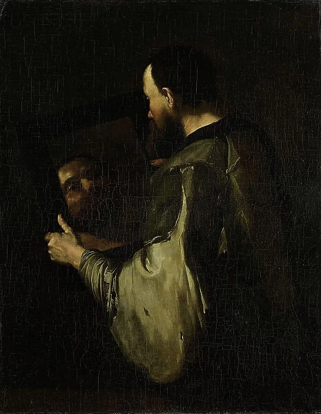 Philosopher with Mirror, 1600-1652. Creator: Unknown