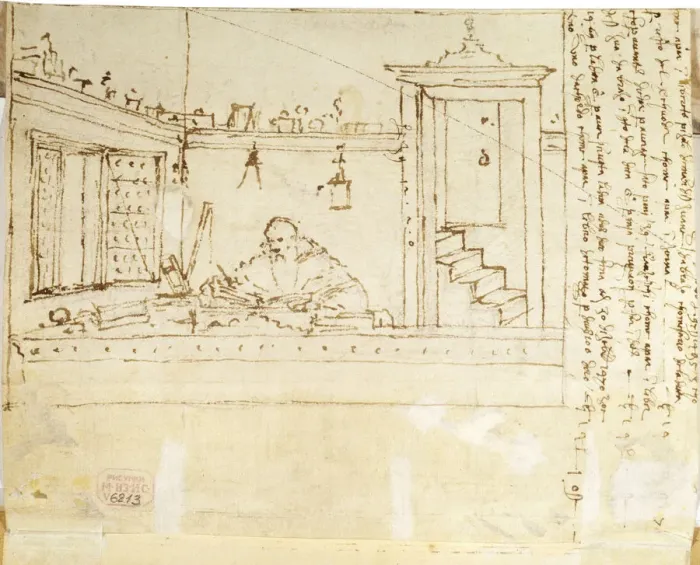 Framed Print : A Philosopher with a Pen in his Hand, 1502-1505. Artist: Vittore Carpaccio Framed Print : A Philosopher with a Pen in his Hand, 1502-1505. Artist: Vittore Carpaccio