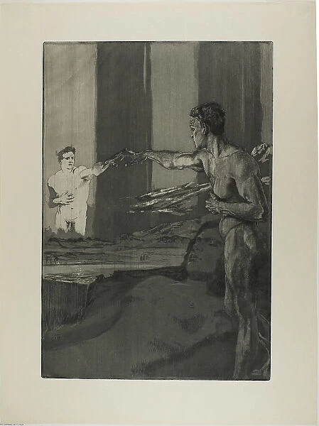 Philosopher, plate three from One Death, Part II, c. 1889. Creator: Max Klinger
