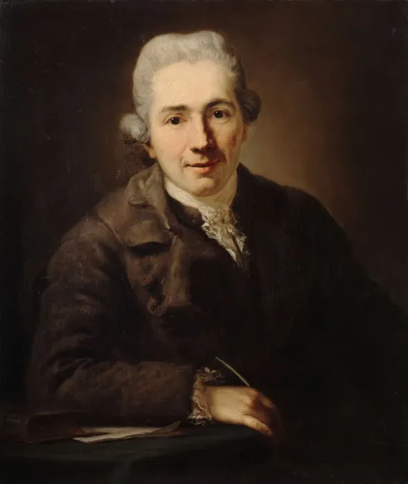 Framed Print : The philosopher and writer Johann Jakob Engel (1741-1802), 1773. Creator: Graff, Anton (1736-1813)