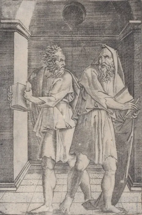 Framed Print : The Philosophers, ca. 1514-36. Creator: Agostino Veneziano Framed Print : The Philosophers, ca. 1514-36. Creator: Agostino Veneziano