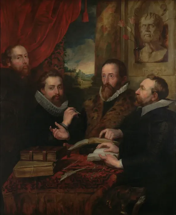 Framed Print : Four Philosophers. Creator: Jean Pierre Tassaert Framed Print : Four Philosophers. Creator: Jean Pierre Tassaert