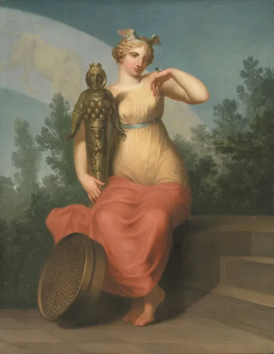 Framed Print : Philosophy. Allegorical Figure, 1800. Creator: Abildgaard, Nicolai Abraham (1743-1809) Framed Print : Philosophy. Allegorical Figure, 1800. Creator: Abildgaard, Nicolai Abraham (1743-1809)