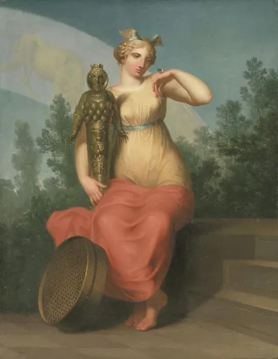 Framed Print : Philosophy. Allegorical figure. 1800. Creator: Nicolai Abraham Abildgaard Framed Print : Philosophy. Allegorical figure. 1800. Creator: Nicolai Abraham Abildgaard