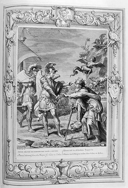 Phineus is Delivered from the Harpies by Calais and Zethes, 1733. Artist: Bernard Picart