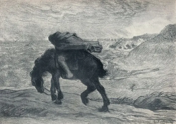 Framed Print : Phoebus et Boree, 19th century. Artist: Jean Francois Millet Framed Print : Phoebus et Boree, 19th century. Artist: Jean Francois Millet