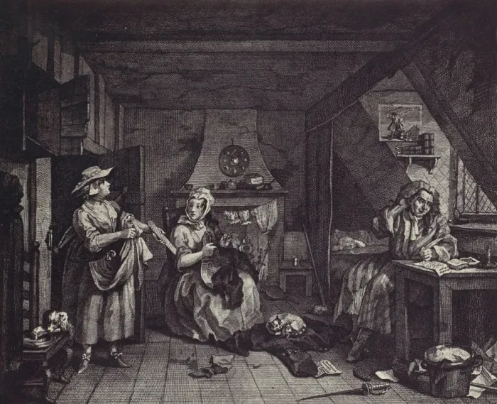 Framed Print : [photo-reproduction of Hogarths print illustrating the Dunciad, Book I, line III]