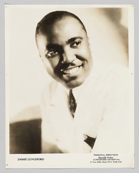Photograph of Jimmie Lunceford, 1936. Creator: Unknown