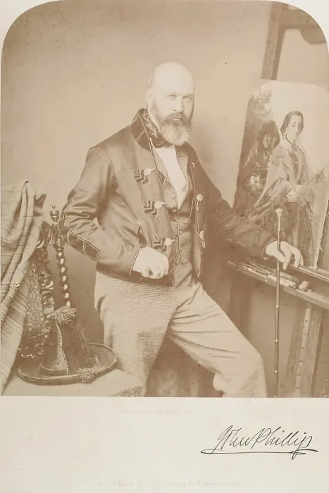 Framed Print : Photograph of John Phillip at his Easel, c1858. Creator: Unknown Framed Print : Photograph of John Phillip at his Easel, c1858. Creator: Unknown